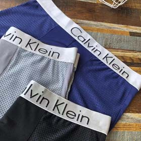 Calvin Klein CK Men's Fashion Mesh Hole Breathable Briefs Boxer Briefs 3pcs-2414  